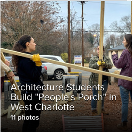 Architecture Students Build "People's Porch" in West Charlotte  