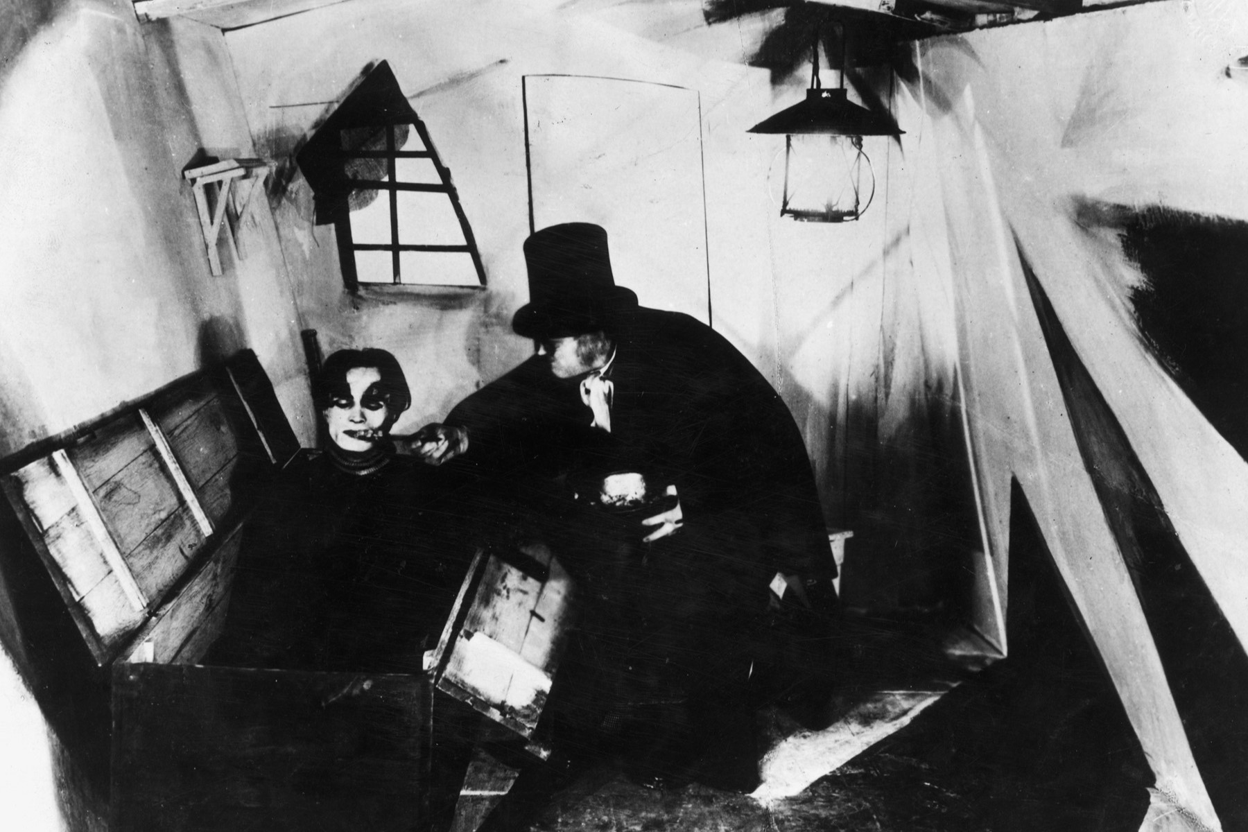 scene from the 1920 film The Cabinet of Dr. Caligari