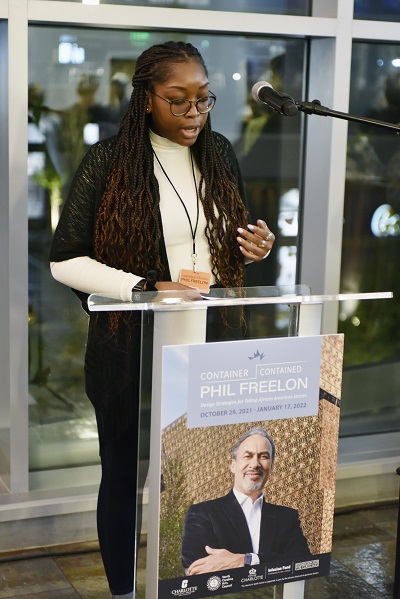 Sierra Grant speaking at the Gantt Center