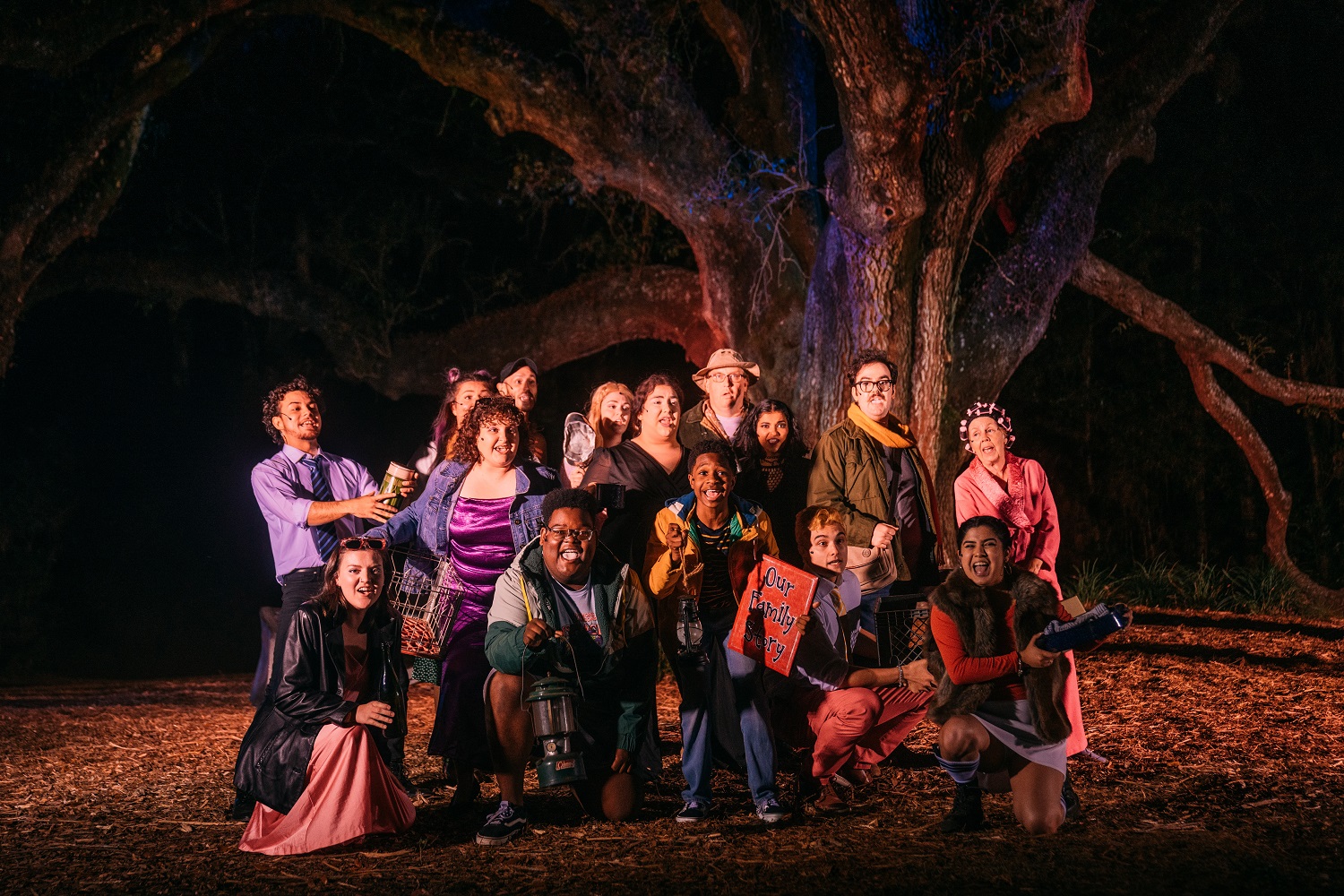 cast of Into the Woods outside