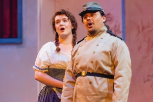 two students singing in the opera Carmen