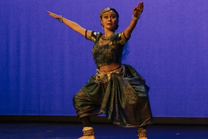 Kaus Sarkar performing Indian dance.
