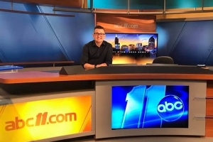 Danny Tulledge at ABC 11 News desk