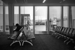 photograph of empty airport by Stephen Garza