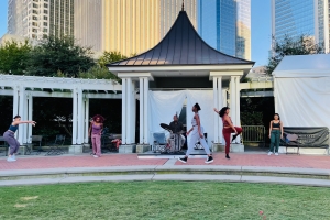 dancers performing outside at Romare Bearden Park