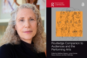 Lynne Conner and the book cover for the Routledge Companion