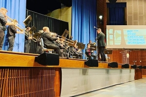 Trombone Ensemble performing