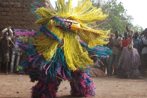 a masquerade in Burkina Faso