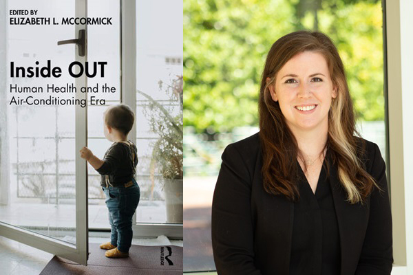 Liz McCormick with the cover of her book, Inside Out