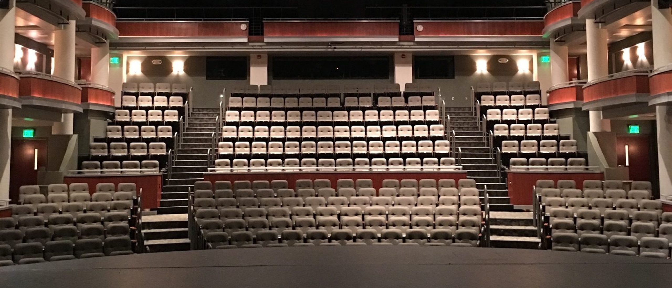 View of empty theater seats
