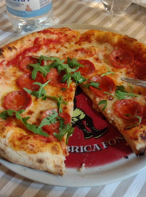 Pizza on a plate
