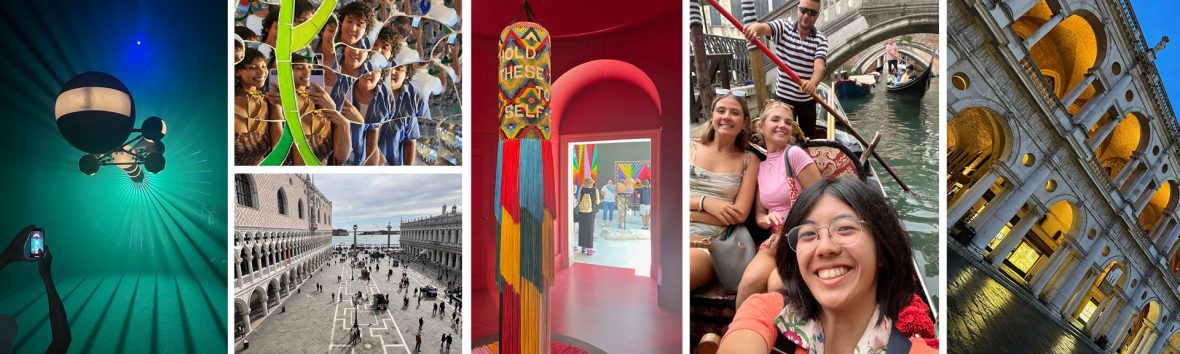 collage of six photos from the Rome program