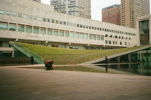 long building with grass
