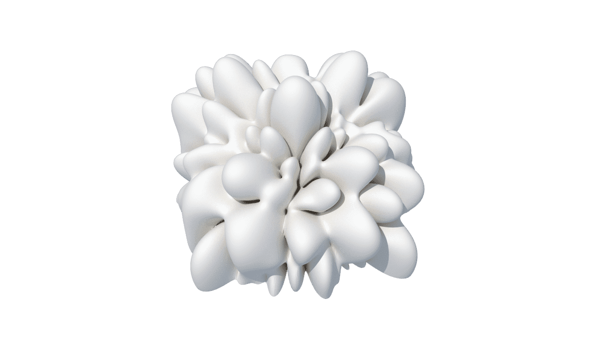 digital white blob