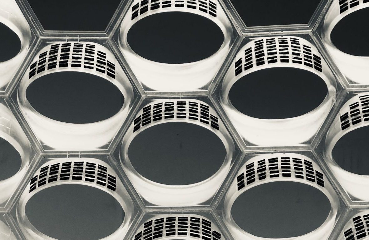 circles with windows on them