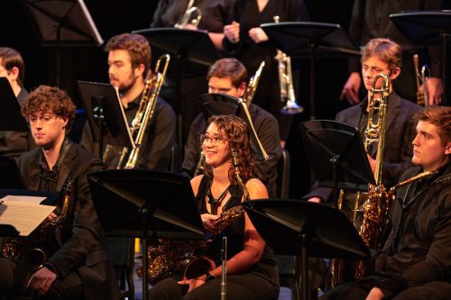 Jazz students on stage