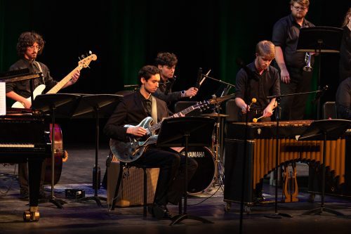Jazz Combo students playing a concert