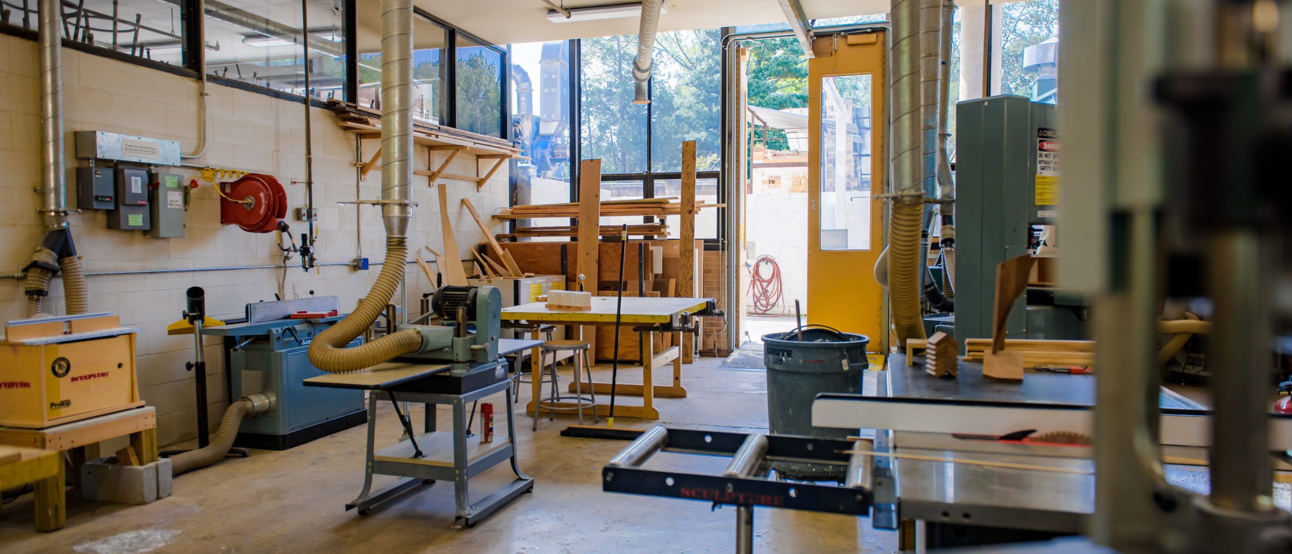 Side view of the 3-D studio with equipment