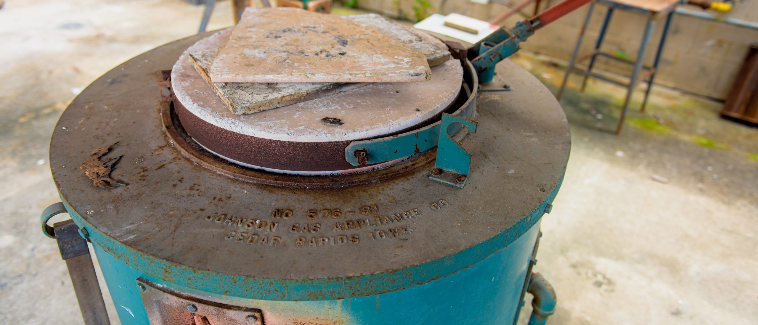 Close-up of a piece of machinery