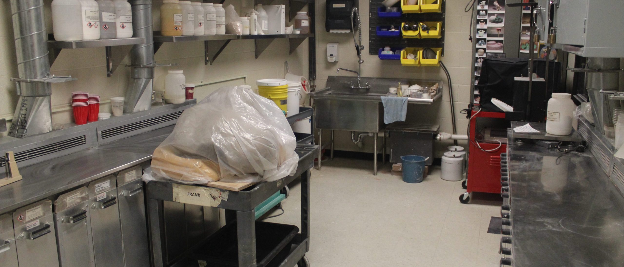View of the ceramic closet