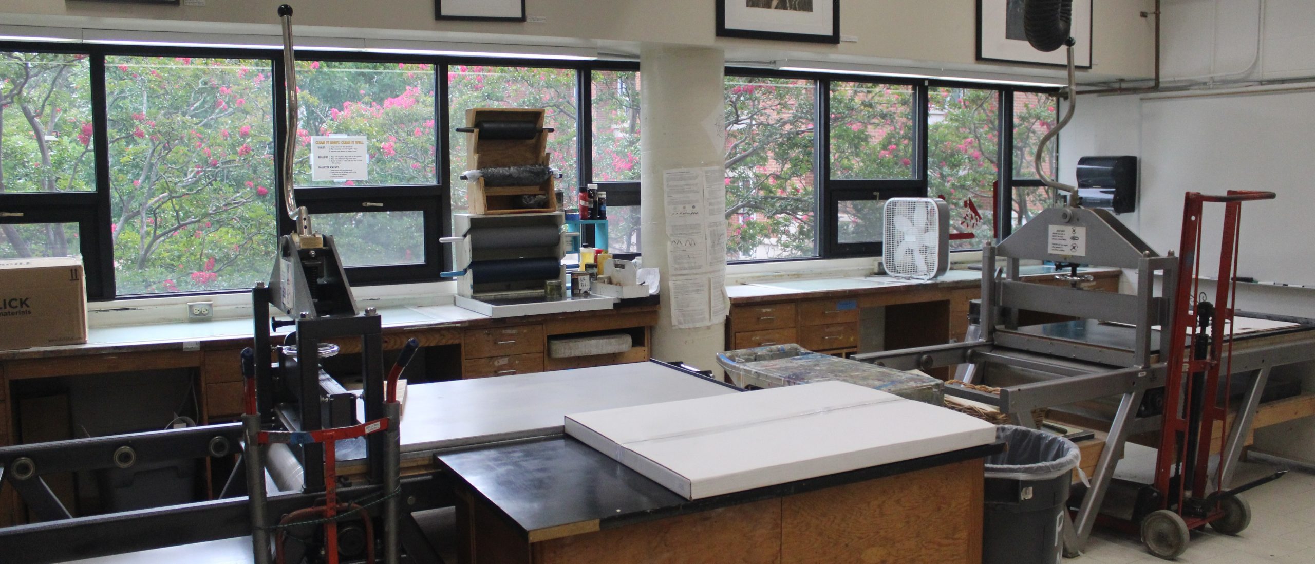 Inside of the print media lab
