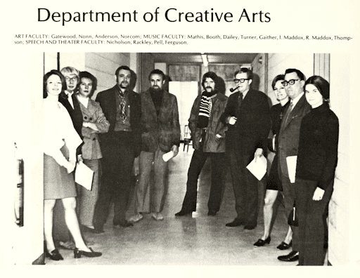 Department of creative arts, faculty, old photo
