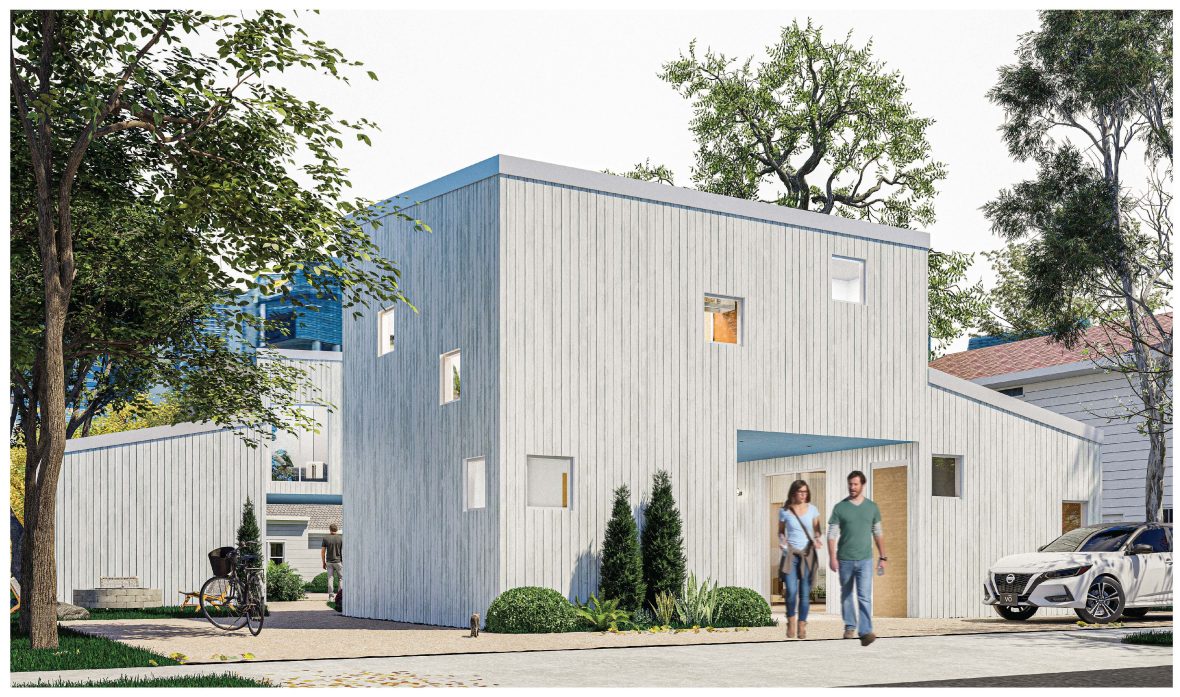 Rendering of Team 2's Cottage Core house