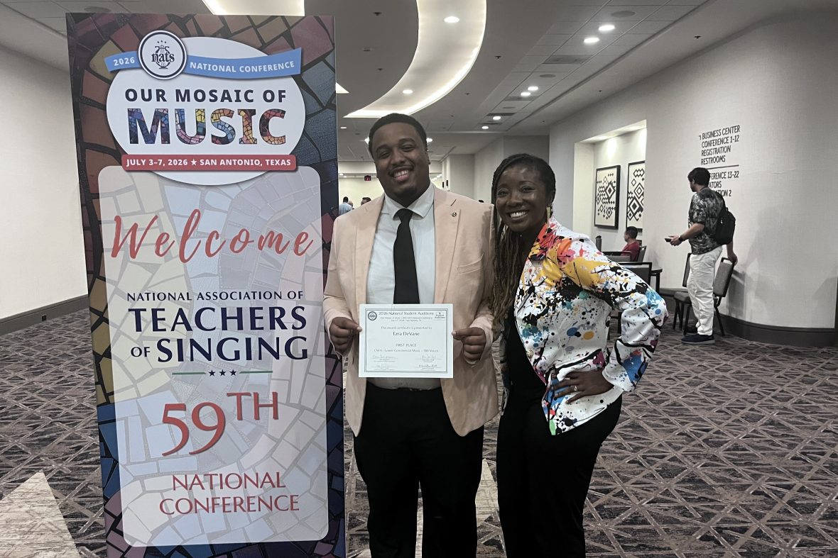 Ezra DeVane and Sequina DuBose at the NATS conference.