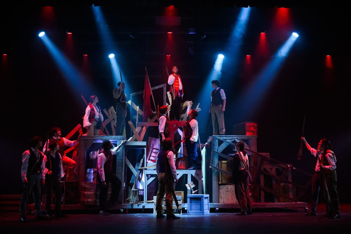 Scene from "Les Miserables" at Enloe High School, directed by KoKo Thornton