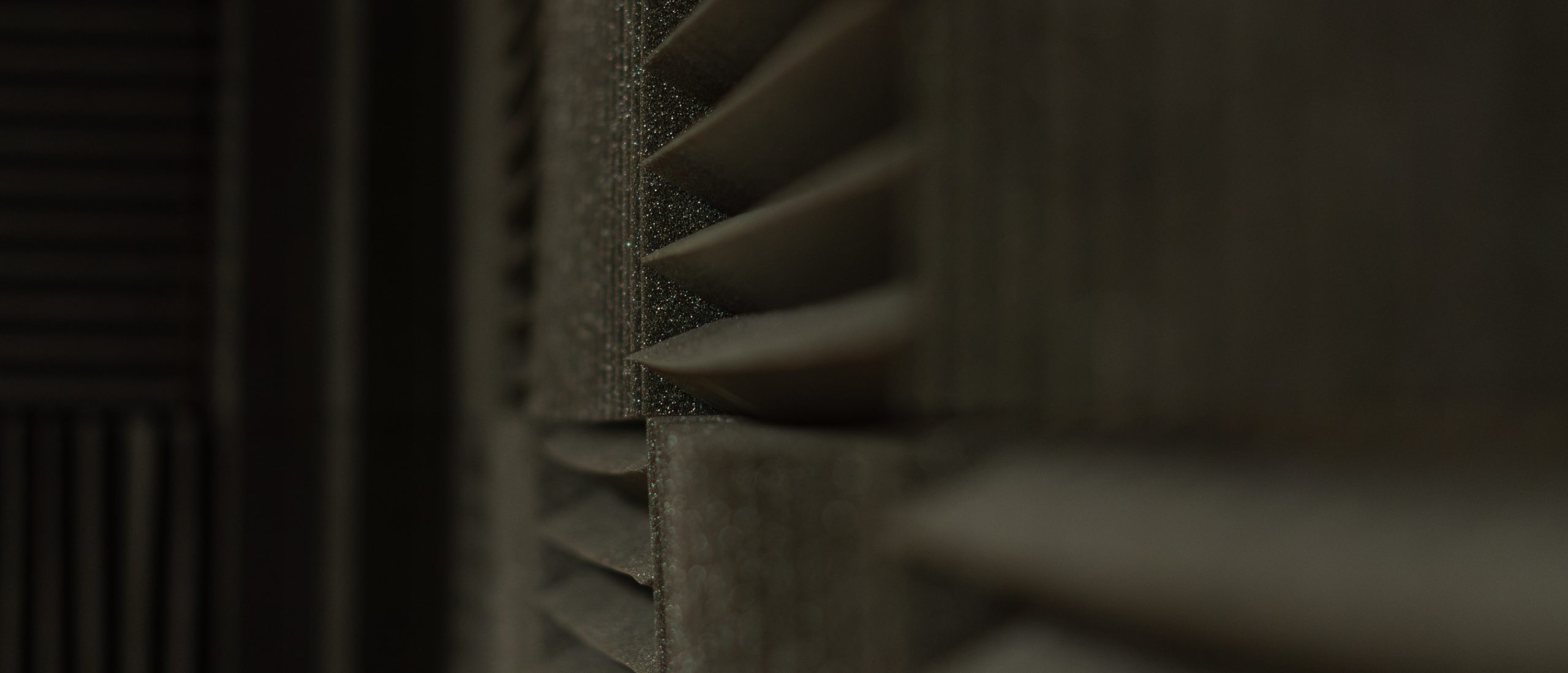 Close up of sound panels in the Sound Studio