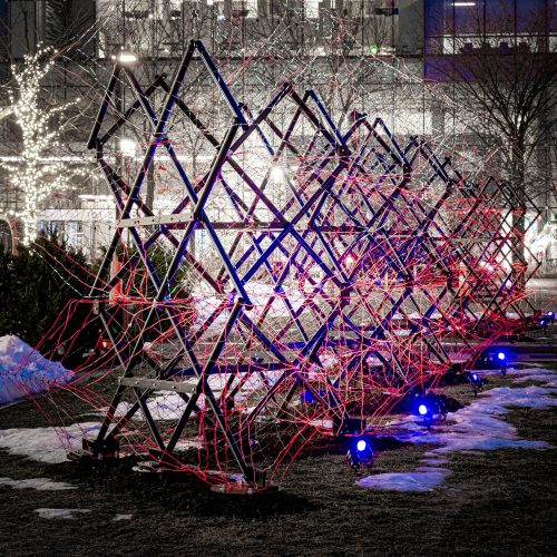 a detail, close-up picture of the installation "Wallessness" in Boston
