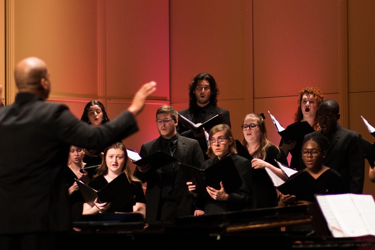 Christian singing in choir