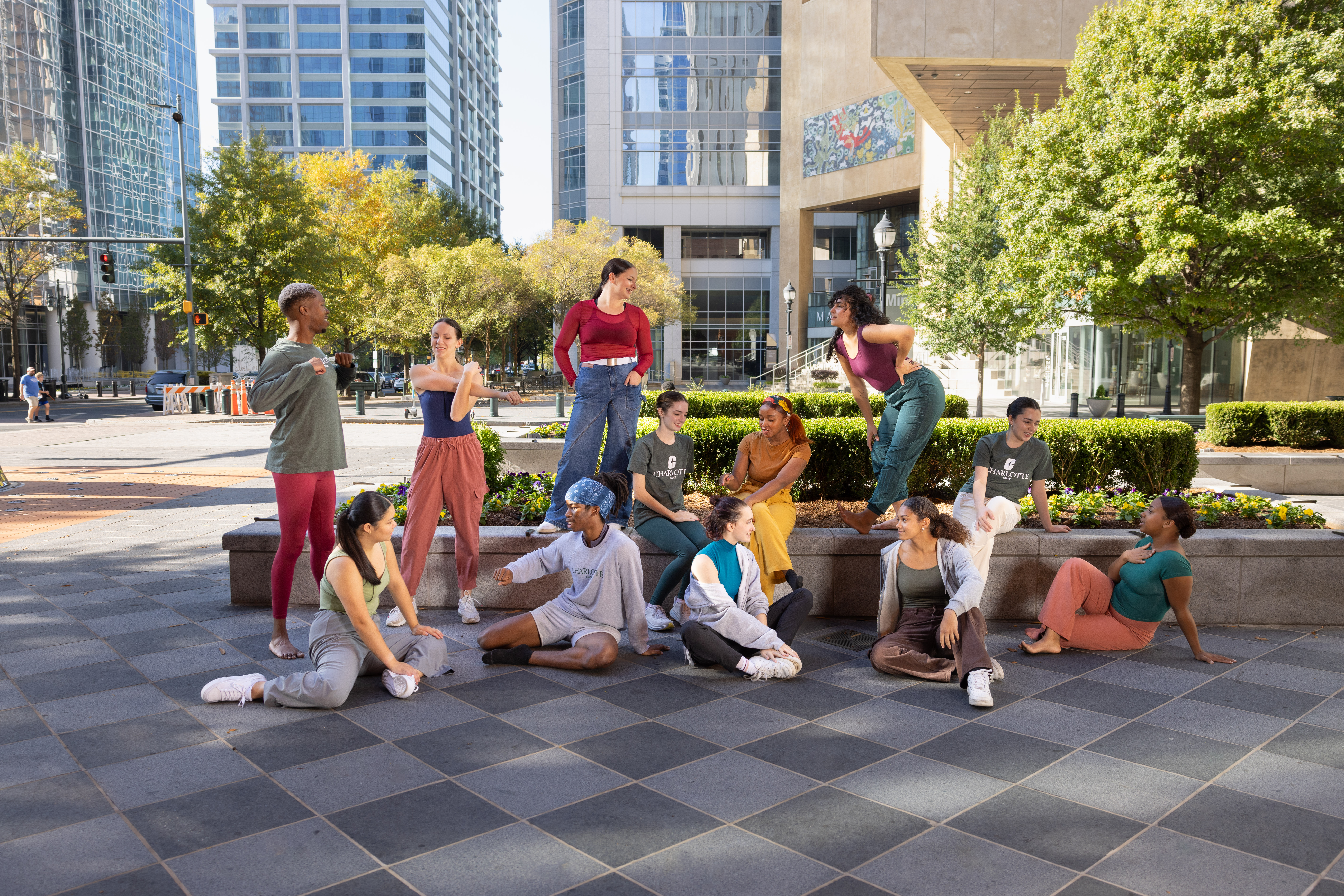 group of dancers in uptown