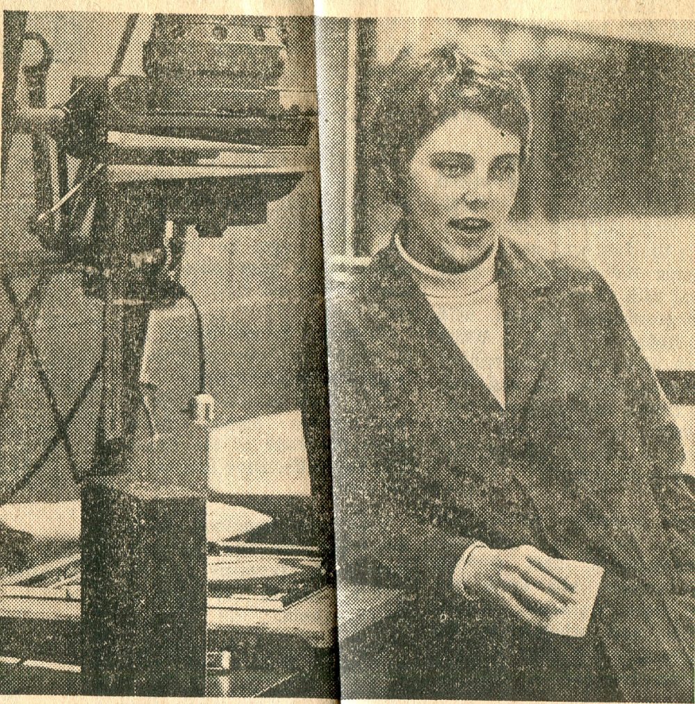 old newspaper clipping of Martha Strawn