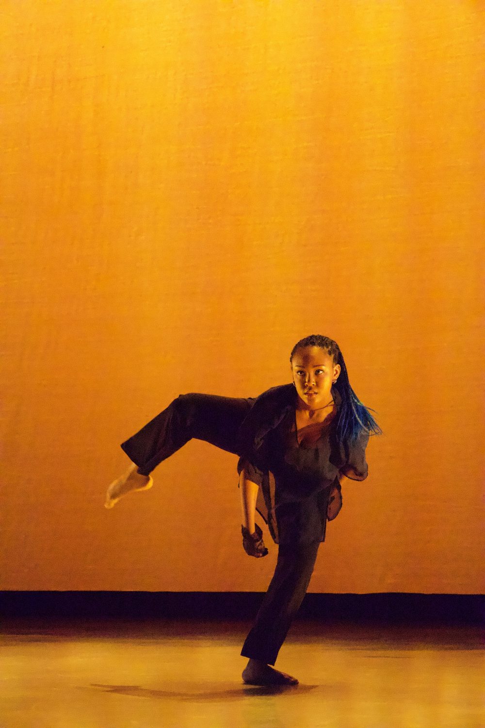 dancer with yellow background