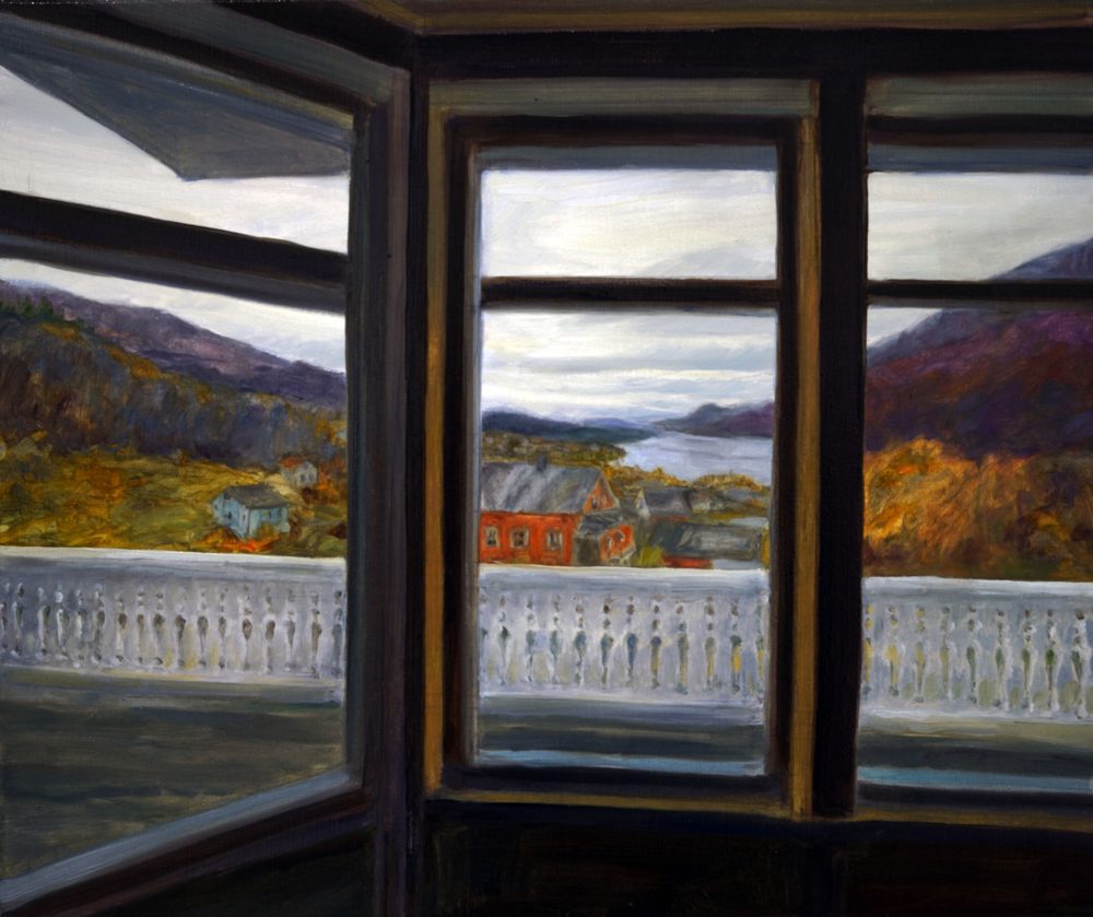 Painting looking from a window