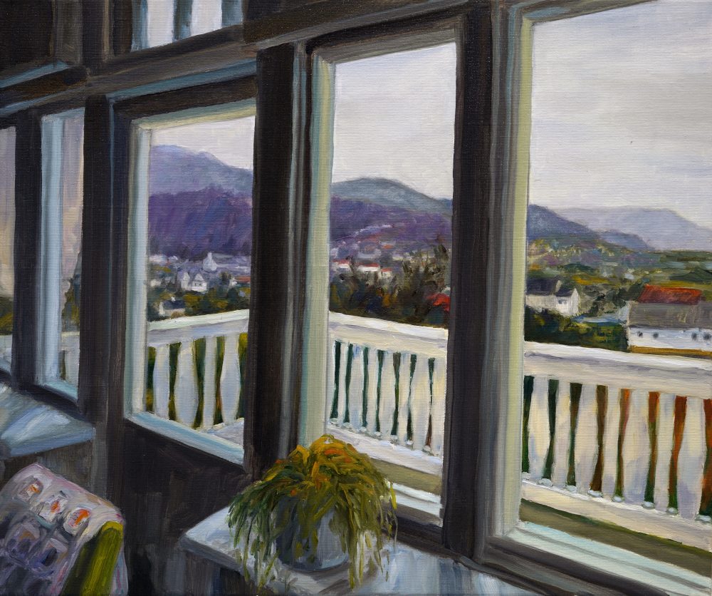 Painting looking from a window