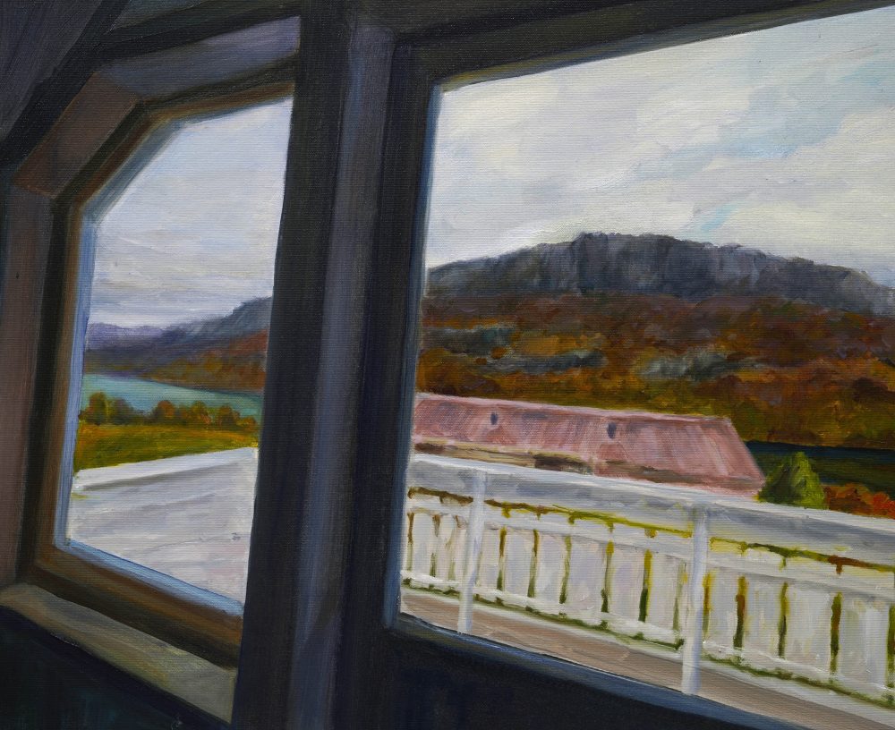 Painting looking from a window