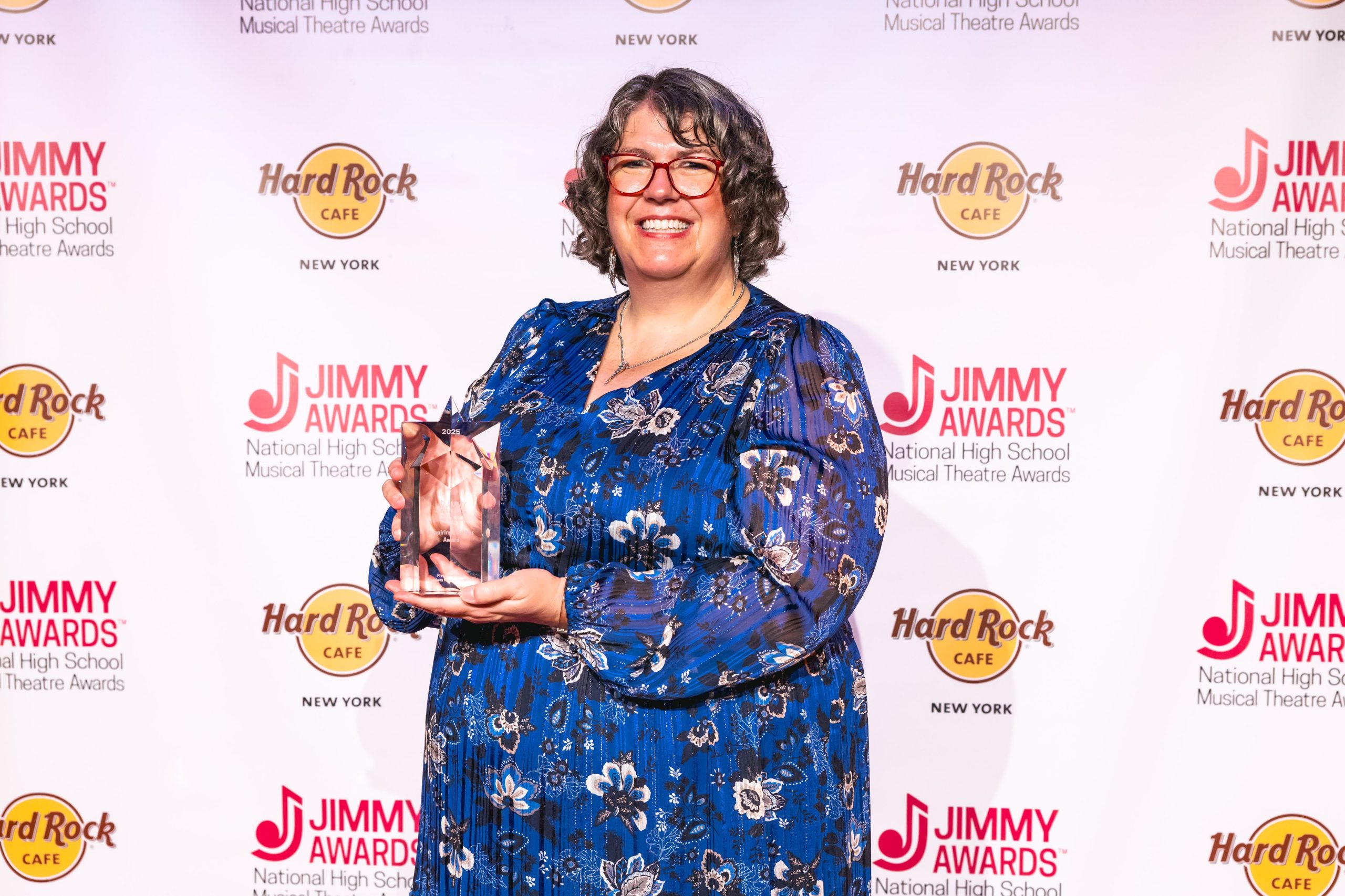 KoKo Thornton with her Jimmy Award.