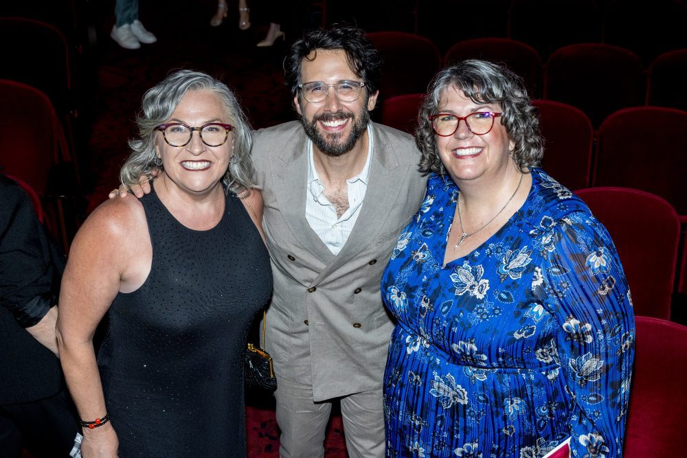 Josh Groban, center, with KoKo Thornton on the right and her co-winner on the left.