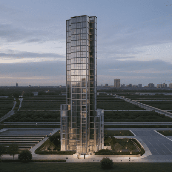 AI-generated building rendering