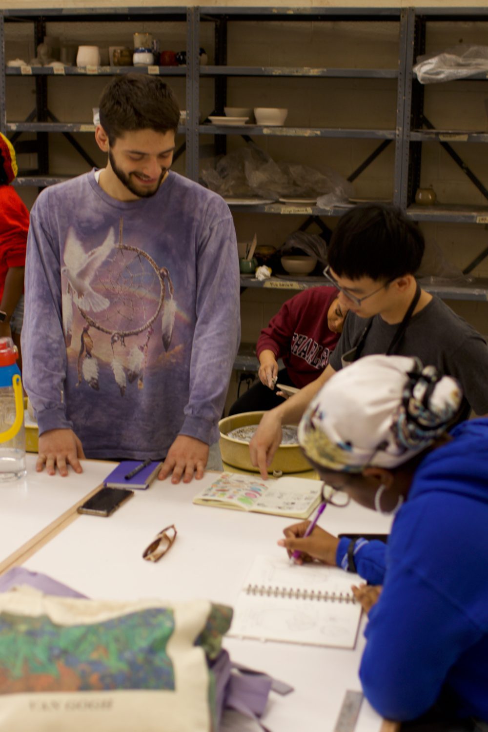 students in studio