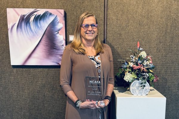 Jane Dalton with her award.