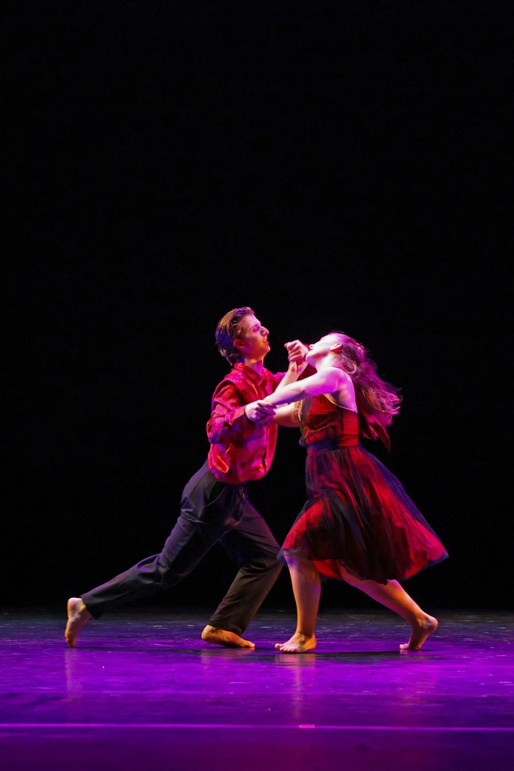 a couple performing tango inspired dance